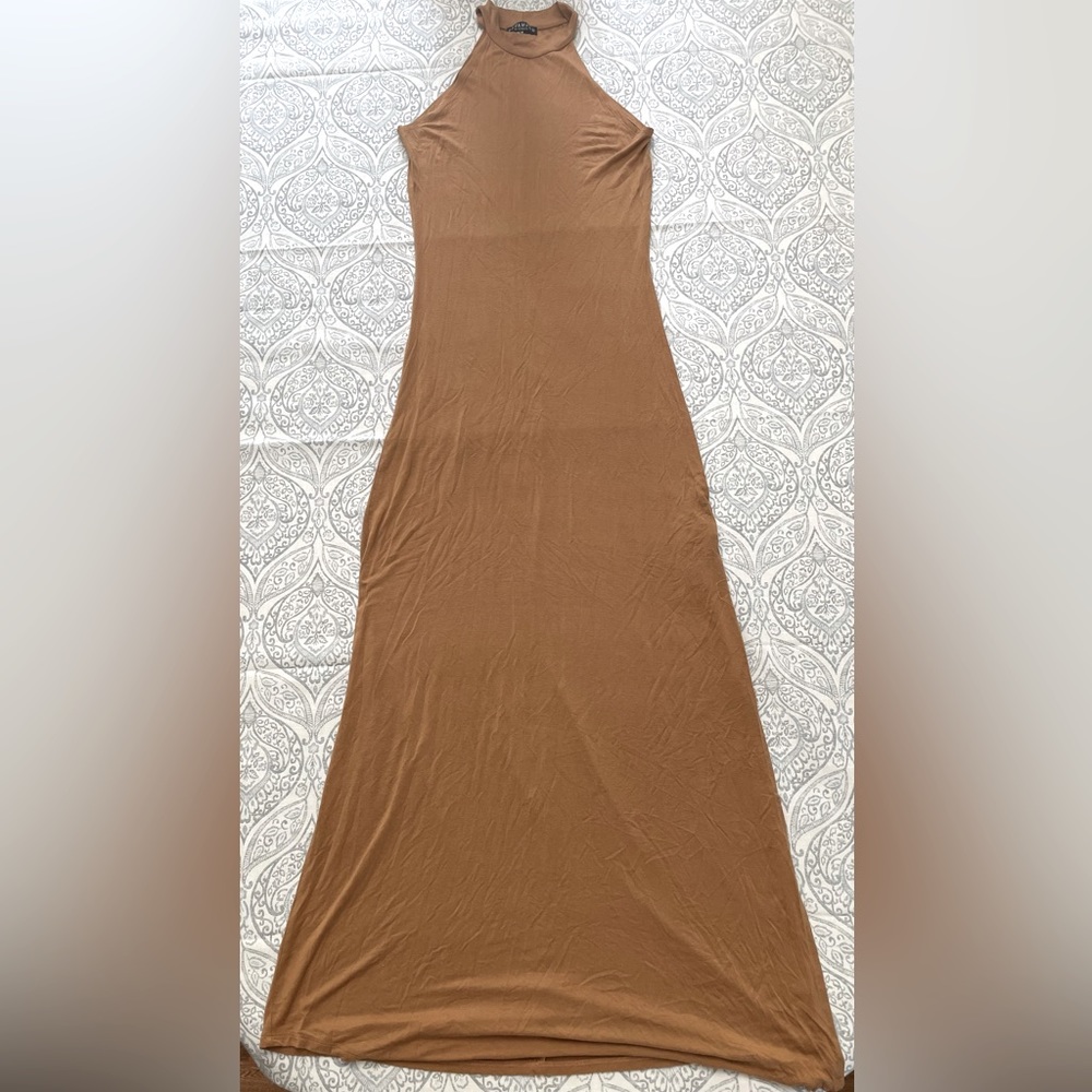 High Neck Bodycon Maxi Dress